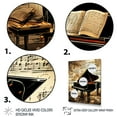 thumbnail image 3 of Designart "Classical Sonata of Black Piano I" Music Canvas Wall Art - Vintage Black Music Piano Hallway Wall Art Decor, 3 of 6