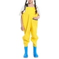 thumbnail image 2 of ATOGUTA Rain Pants Girls Water Pants Fishing Pants Waterproof And Wading Pants for Boys Girls Yellow, Size 3-13 Years, 2 of 5