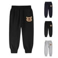 thumbnail image 5 of Odeerbi 4-14 Years Kids Boys Cotton Sweatpants Bear Print Workout Athletic Sports Jogger Pants Summer Elastic Waist Joggers, 5 of 5