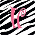 thumbnail image 1 of Monogram - Zebra Stripe And Pink Foam Coasters - Set 4, Initial Letter H, 1 of 1