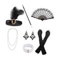 thumbnail image 2 of Conjunto de accesorios para mujer de los años 20, diadema, accesorios creativos para disfraces de los años 20, tocado Estilo B, 2 of 9