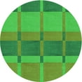 thumbnail image 1 of Ahgly Company Tapis Rond Lavable en Machine Intérieur Transitionnel Vert Forêt, 5 Pieds Rond, 1 of 7