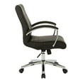 thumbnail image 2 of Executive Low Back Chair in Black Faux Leather with Chrome Arms and Base K/D, 2 of 4