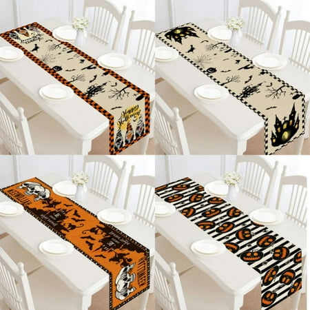 

Halloween Tablecloth Halloween Party Table Runners Halloween Series Printed Table Flag Halloween Holiday Party Dining Table Decor