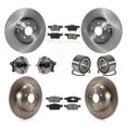 thumbnail image 1 of Transit Auto Front Rear Wheel Hub Bearings Assembly Disc Brake Rotors and Semi-Metallic Pads Kit (10Pc) for Car Ford Escape Lincoln MKC - Left Right Side (Driver Passenger) KBB-106805, 1 of 10