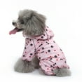thumbnail image 4 of Cute Ladybug Waterproof Dog Raincoats with Hood for Small Medium Dogs with Leash D-Ring Lightweight Pet Rain Jacket Puppy Poncho Chihuahua Clothes Light pink, 4 of 7