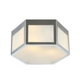 thumbnail image 2 of JONATHAN Y Minimo 15.75" Hexagon Metal/Frosted Glass LED Flush Mount, Chrome, 2 of 7
