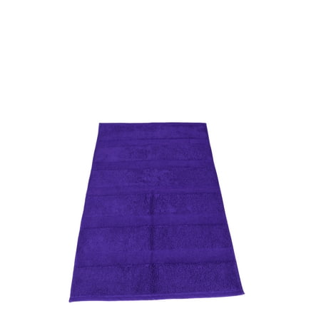 Puffy Cotton Loop Terry 100 Cotton Bath Mat Set Of 2 Purple