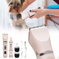 thumbnail image 2 of Dog Clippers for Grooming, 4 in 1 Dogs Paw Trimmer Pet Grooming Kit, Rechargeable Low Noise Dog Shavers with Nail Grinder (Pink), 2 of 6