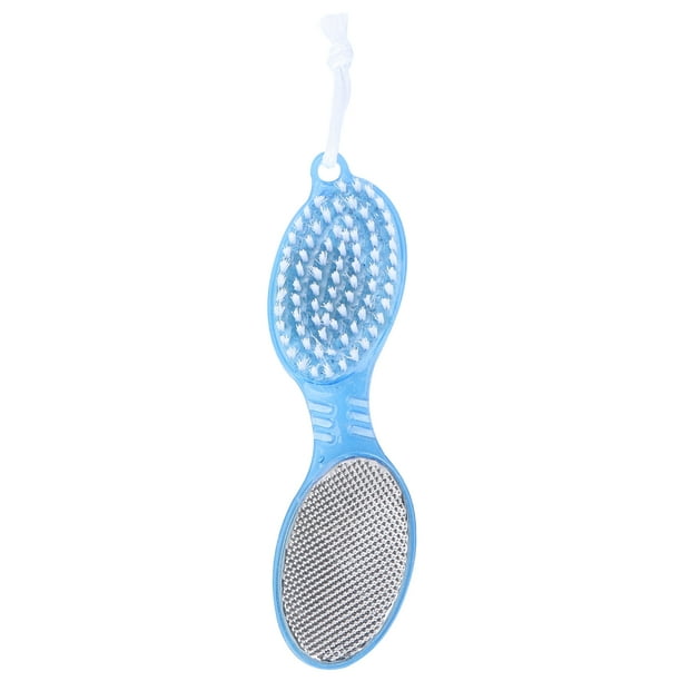 BRIGHTFUFU Herramienta 4 en 1 para el cuidado de los pies que incluye piedra pómez, cepillo para uñas, lima para pies y reductor de callos (color aleatorio).