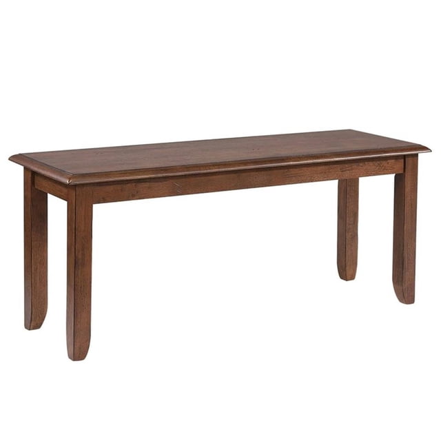 Sunset Trading Simply Brook 42-in Dining Bench Amish Brown Solid Wood