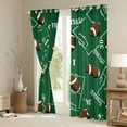 thumbnail image 3 of Manfei Rugby Sport Blackout Curtains Set of 2 (52x84 Each),Boys Rugby Game Lovers Window Curtains,Green Brown Curtains and Drapes For Boys Kids,Ultra Soft Home Decor, 3 of 6