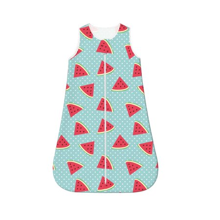 

Fotbe Watermelon Pattern Sleep Sack - Baby Wearable Blanket with Zipper Extra Soft Cotton Sleeveless Sleeping Bag for Infants-Medium