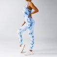 thumbnail image 5 of Lenpel Workout Jumpsuits for Women Sleeveless Tie Dye Backless Slimming Yoga Romper Seamless Athletic Overalls, 5 of 5