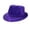 Purple, variant on Sparkly Sequin Fedora Hat Unisex Shiny Glitter Trilby for Halloween Carnival Stage Show Photo Prop Party Event