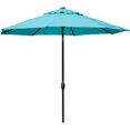 Abba Patio 9Ft Aluminum Market Umbrella with Push Button Tilt and