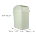 thumbnail image 2 of HONMEET Swing Lid Trash Can in Light Green Plastic with Spacious Design for Kitchen and Office, 2 of 8