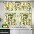 thumbnail image 3 of Lemon Print 3 Piece Kitchen Curtains and Valances Set Farmhouse Washable Rod Pocket Kitchen Curtain Set 24 Inches, Kitchen Window Curtains Set European Style Curtains for Cafe, 3 of 5