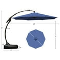 thumbnail image 3 of GRANDPATIO 12 ft Deluxe Aluminium Patio Umbrella with Base, Large Offset Outdoor Umbrella, Navy Blue, 3 of 6
