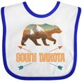 thumbnail image 3 of Inktastic South Dakota Vacation Bear Silhouette Boys or Girls Baby Bib, 3 of 4