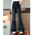 thumbnail image 6 of Kids Girls Flare Leggings Slim And Tall Pants Stretch Pants With Pockets Flare Leg Pants Black Jeans For Girls Kids Sports & Recreation Pants Girls Flare Leggings Size 6-7 Years, 6 of 7