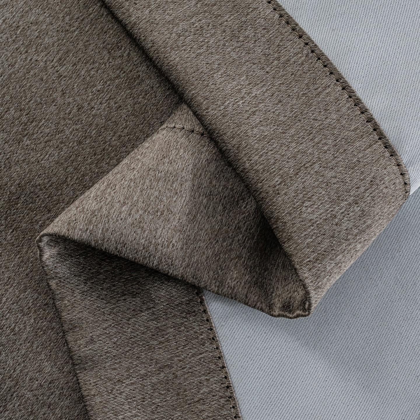 Luxe Weavers Pair of Window Panels Dark Taupe 100% Blackout Curtains 108" Length for Bedrooms, Energy Efficient Drapes
