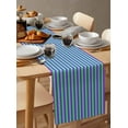 thumbnail image 3 of Table Runners 90 Inches Long Dress Scarves, Violet Color Farmhouse Coffee/Dining/Kitchen Table Runner for Living Room, Geometric Green Vertical Striped Modern 13x90 Inch, 3 of 7