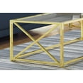 thumbnail image 2 of Monarch Specialties Coffee Table, Accent, Cocktail, Rectangular, Living Room, 44"l, Metal, Tempered Glass, Gold, Contemporary, Modern, 2 of 4