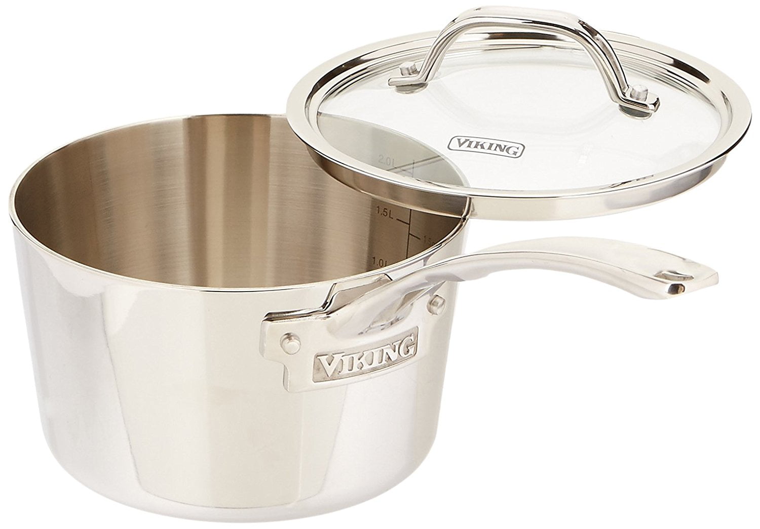 NWT VIKING 3-Ply Bonded Stainless Sauce Pot Pan Cookware 2.5 Qt Professional 