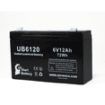 thumbnail image 3 of 3x Pack - Compatible ELAN 1BB6 Battery - Replacement UB6120 Universal Sealed Lead Acid Battery (6V, 12Ah, 12000mAh, F1 Terminal, AGM, SLA) - Includes 6 F1 to F2 Terminal Adapters, 3 of 9