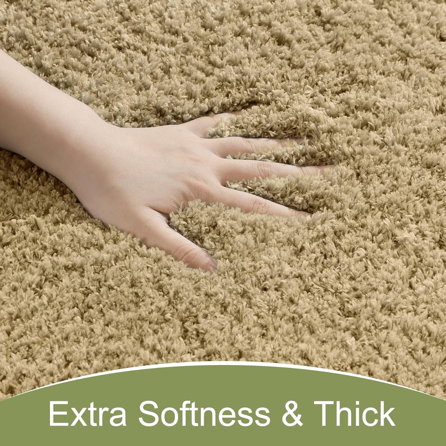 Luxury Long Bathroom Runner Rug, 24x60 Inch Thick Soft and Absorbent Non Slip Bath Mat, Rubber Backing Quick Dry Rugs Carpets, Machine Washable Plush Mats for Shower Floor, Beige