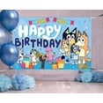 thumbnail image 4 of Blue Party Decoration-Cartoon Sheepdog, Happy Birthday Backdrop Banner, Blue Theme Happy Birthday Backdrop Decoration, 4 of 4