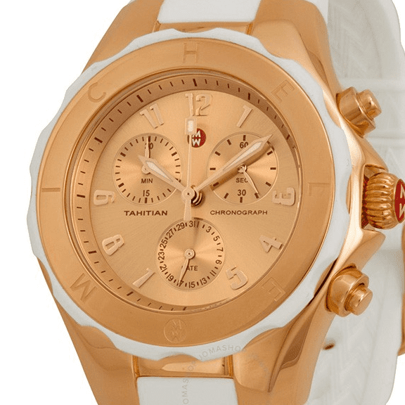 Michele Women's Tahitian Jelly Bean White Chronograph 40mm Michele Women's Tahitian Jelly Bean White Chronograph 40mm