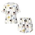thumbnail image 5 of Wukai Cute Cat Women's Pajama Set,Short-Sleeve Top and Shorts with Elastic Waistband and Pockets for Loungewear, Yoga, and Casual Wear-Small, 5 of 8