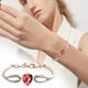 thumbnail image 2 of Corazón de melocotón pulsera de cobre blanco pulsera de platino Mujer Novia Joyería Hombres y Mujeres Pareja pulsera, 2 of 2