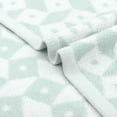 thumbnail image 4 of Unique Bargains Geometric Pattern Hand Towels Cotton Kitchen Bathroom Towels Green 4-Piece, 4 of 5