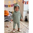 thumbnail image 5 of RUINIXCW Infant Baby Halloween Dinosaur Costume Baby Boys Girls Warm Fall Winter Outfit Long Sleeve T-shirt Furry Romper with Tail Pants Hat 4Pcs Set, 5 of 10