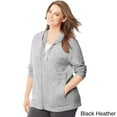 thumbnail image 3 of Women's Plus Lightweight Slub Jersey Zip Hood, 3 of 4
