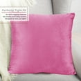 thumbnail image 2 of Nestl Velvet Throw Pillow Covers Solid Square Soft Decorative Pillow Cover for Sofa, 24" x 24", Light Pink, Pack of 2, 2 of 8