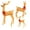 3 piece set, variant on Christmas Garden Decor LED Light up Reindeer Statues Acrylic Christmas Reindeer Light for Outdoor
