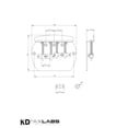 thumbnail image 2 of KD By AxLabs Stingray-Style 4-String Bass Bridge, 2 of 2