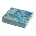 thumbnail image 2 of Maison Concepts 4 Pc Square Glass Coasters (Teal Marble), 2 of 2