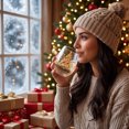 thumbnail image 5 of Christmas Glass Cup,12oz,Xmas Festival Holiday Glassware,Home Kichen Bar Dinking Soda Ice Water Coffee Beverage Cup,Evening Party Drinkware Suppies, 5 of 6