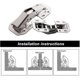 thumbnail image 3 of 4Pcs Cabinet Door Hinges, Cabinet Cupboard Opener with 32 Screws, Stainless Steel Folding Hinges Automatic Closing Hinges for Kitchen Cupboard Furnitu, 3 of 4