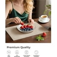 thumbnail image 3 of ShiftWeave Beige Placemats Set of 6: Heat Resistant Washable PVC Vinyl Table Mats, Non-Slip Durable Woven Kitchen Place Mats for Dining Table - Easy to Clean, 3 of 8