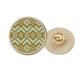 thumbnail image 1 of Broche de oro metálico circular simétrica azul 2.7 cm Unbranded, 1 of 3