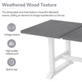 thumbnail image 3 of Euroco 6 Piece Farmhouse Dining Table Set for 6, 76.9" Extendable Trestle Kitchen Table Set with 4 Upholstered Chairs,1 Bench & Removable Leaf,Wood Kitchen Table and Chairs Set for Dining Room,Gray, 3 of 10