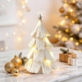 thumbnail image 5 of Vintage Lighted Christmas Tree Figurine with Warm LED Glow for Tabletop Holiday Decor, 5 of 7
