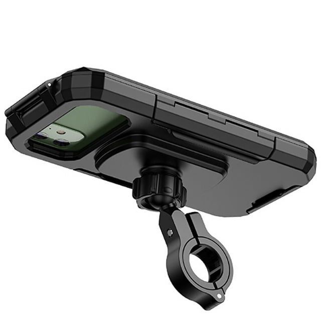 IPX8 Waterproof ABS Motorcycle Stand Holder 360 Degrees Rotatable Bracket Case Bicycle Mobile Phones Portable Fixing Support Handlebar Small