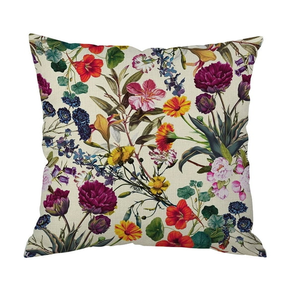 Elegant Night Rose Floral Print Decorative Pillow for Sofa Bedroom Living Room Cover